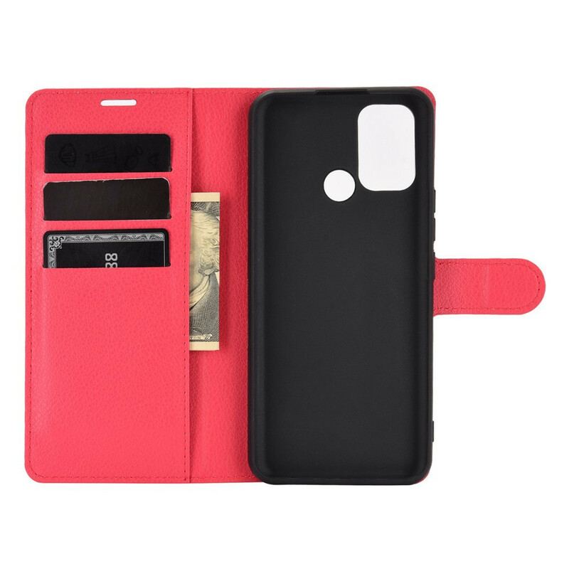 Flip Cover Realme 7i Klassisk Litchi-effekt