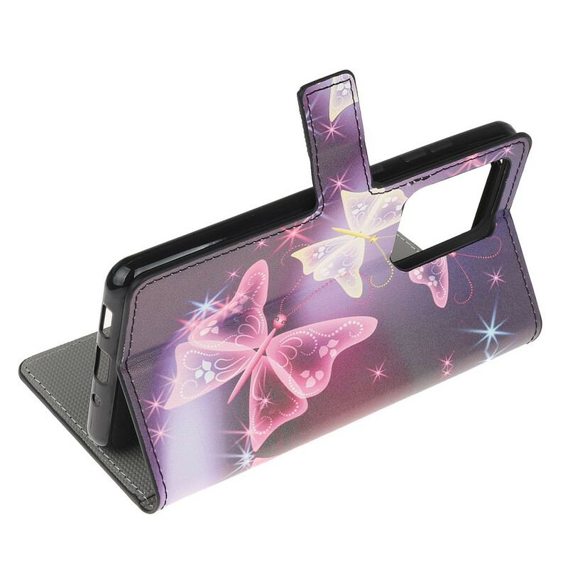 Flip Cover Samsung Galaxy Note 20 Ultra Intense Sommerfugle