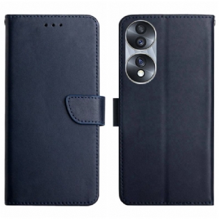 Flip Cover Honor 70 Ægte Nappa Læder