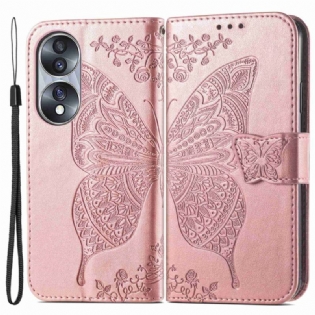 Flip Cover Honor 70 Barok Sommerfugl