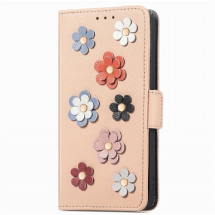 Læder Cover Honor 70 3d Blomster