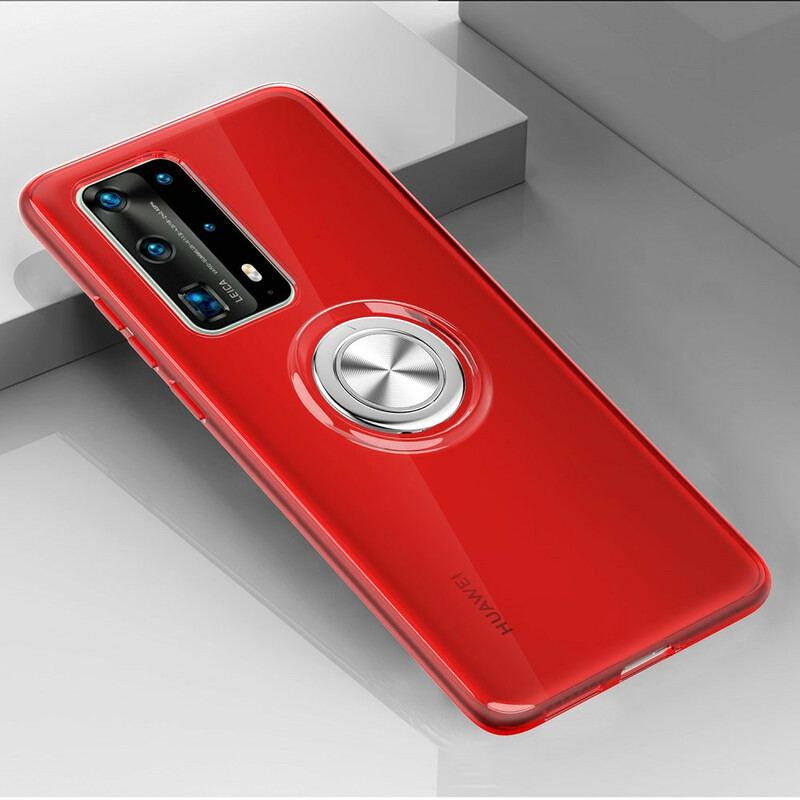 Cover Huawei P40 Gennemsigtig Enkel Metalring
