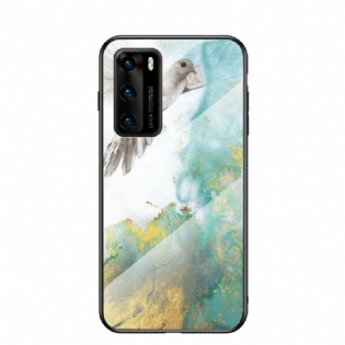 Cover Huawei P40 Premium Farver Hærdet Glas