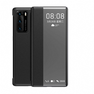 Cover Huawei P40 Vindue I Imiteret Læder