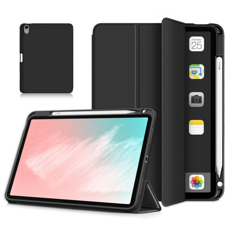 Cover iPad Air (2022) (2020) Litchi Stylus Holder I Imiteret Læder