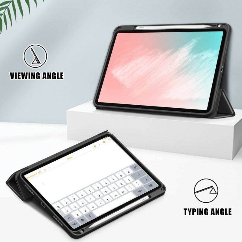 Cover iPad Air (2022) (2020) Litchi Stylus Holder I Imiteret Læder