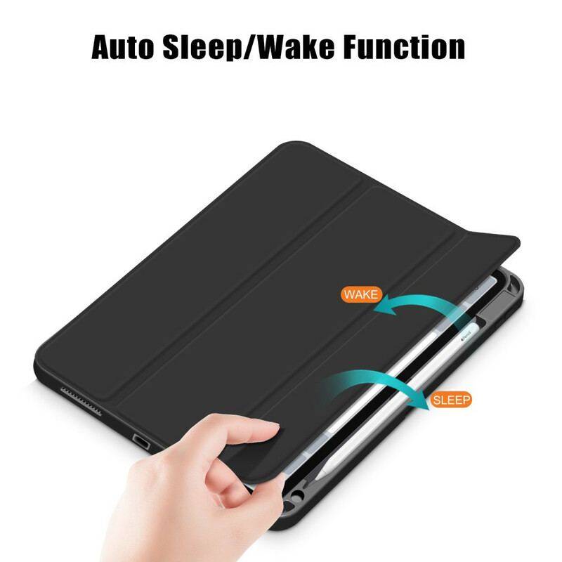 Cover iPad Air (2022) (2020) Litchi Stylus Holder I Imiteret Læder