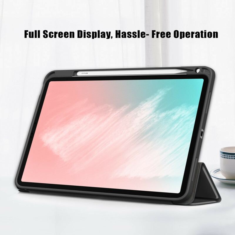 Cover iPad Air (2022) (2020) Litchi Stylus Holder I Imiteret Læder