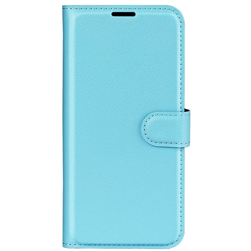 Flip Cover Samsung Galaxy S24 Ultra 5g Klassisk Litchi Imiteret Læder