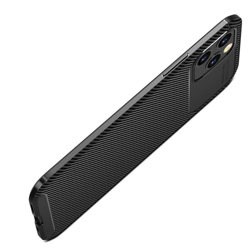 Cover iPhone 12 Pro Max Fleksibel Kulfibertekstur