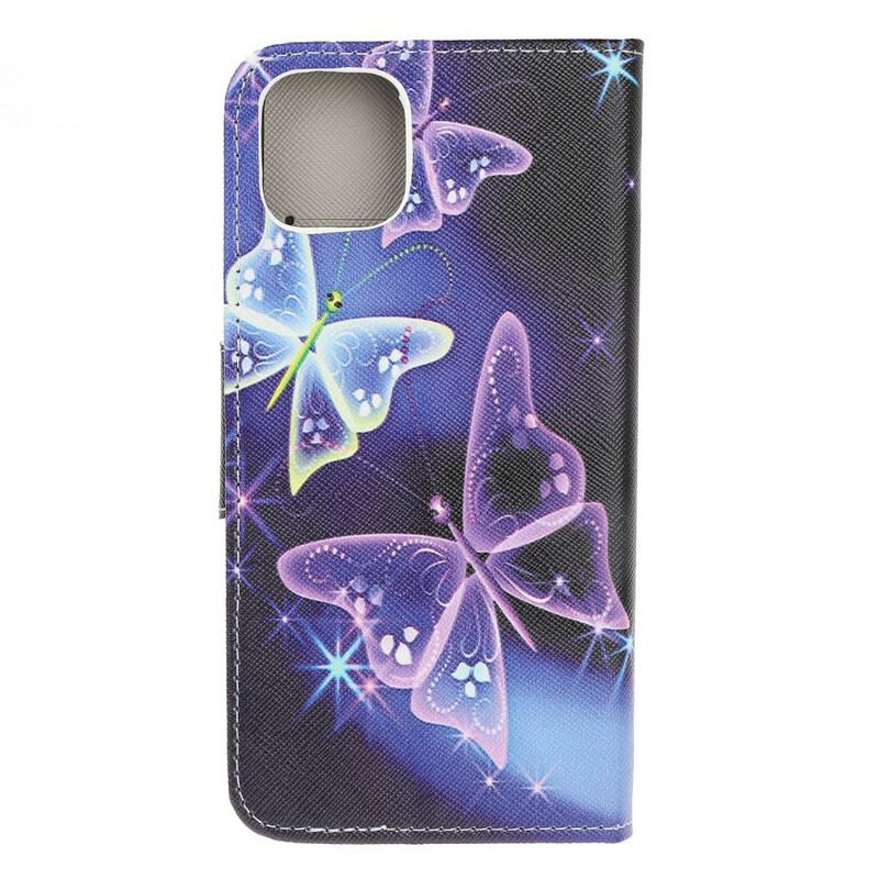 Flip Cover iPhone 12 Pro Max Farverig Sommerfugl