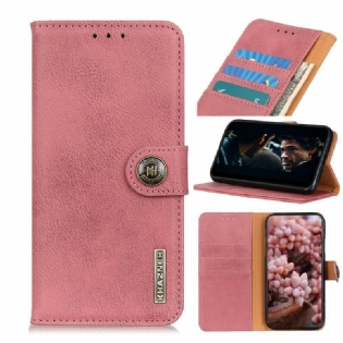 Flip Cover iPhone 12 Pro Max Imiteret Læder Khazneh