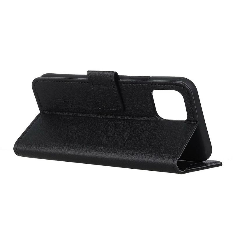 Flip Cover iPhone 12 Pro Max Imiteret Læder Litchi Retro Syning
