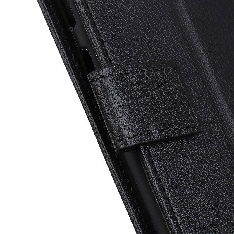 Flip Cover iPhone 12 Pro Max Imiteret Læder Litchi Retro Syning