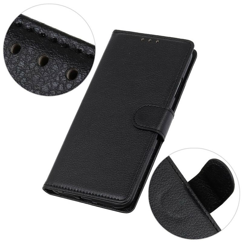 Flip Cover iPhone 12 Pro Max Litchi Imiteret Læder