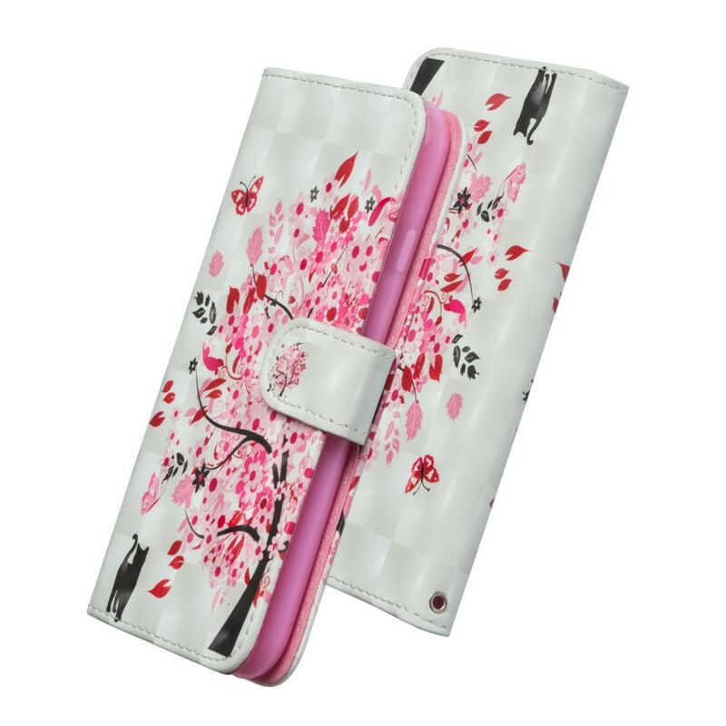 Flip Cover iPhone 12 Pro Max Lyserødt Træ