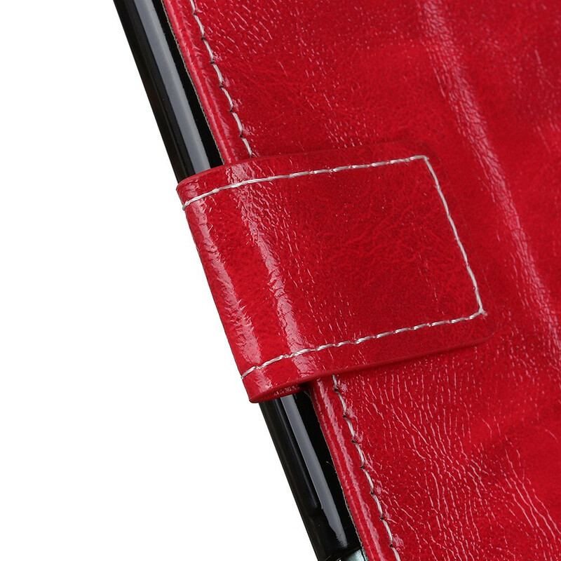 Flip Cover iPhone 12 Pro Max Skinnende Og Blottede Sømme