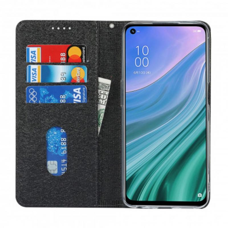 Cover Oppo A54 5G / A74 5G Flip Cover Blødt Læderstil Med Rem