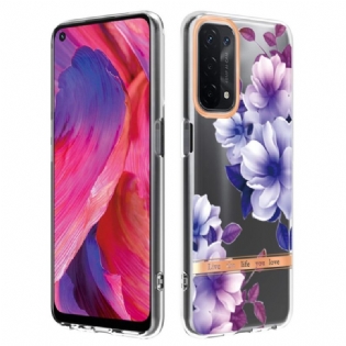 Cover Oppo A54 5G / A74 5G Sømløs Blomster