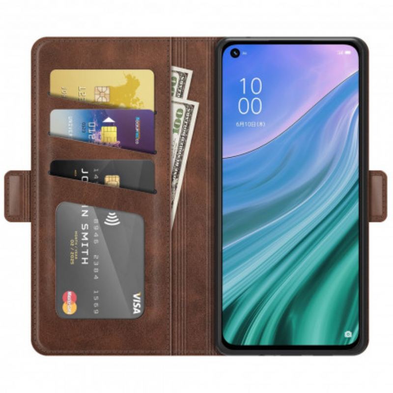Flip Cover Oppo A54 5G / A74 5G Læder Cover Dobbelt Klap