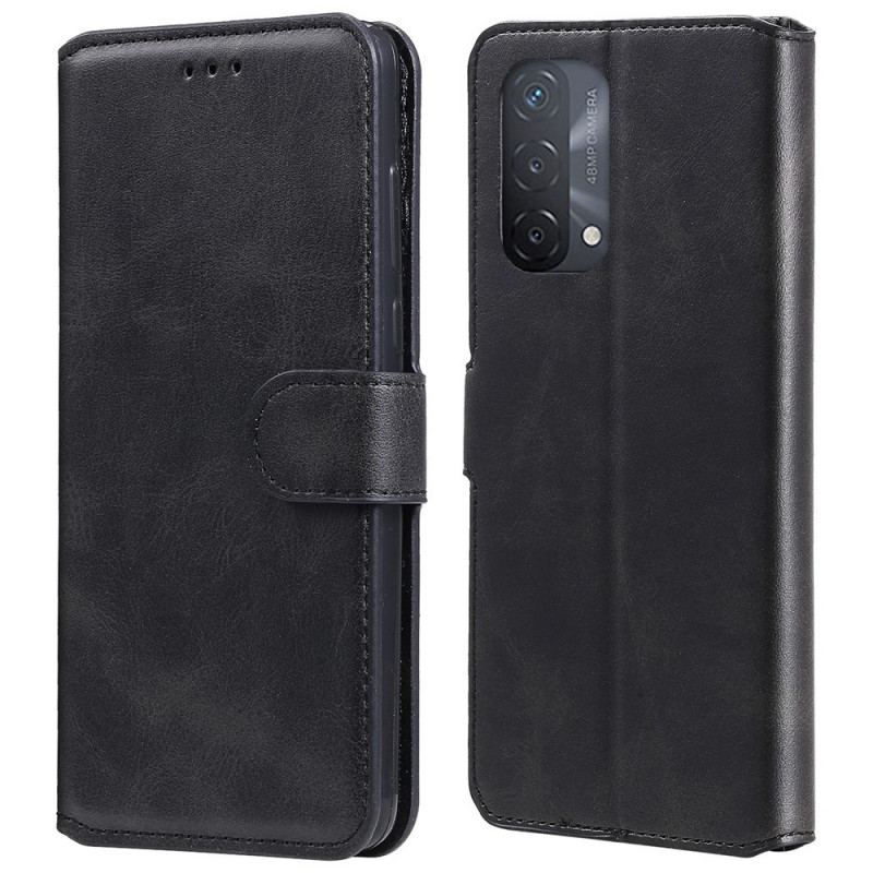 Flip Cover Oppo A54 5G / A74 5G Læder Effekt