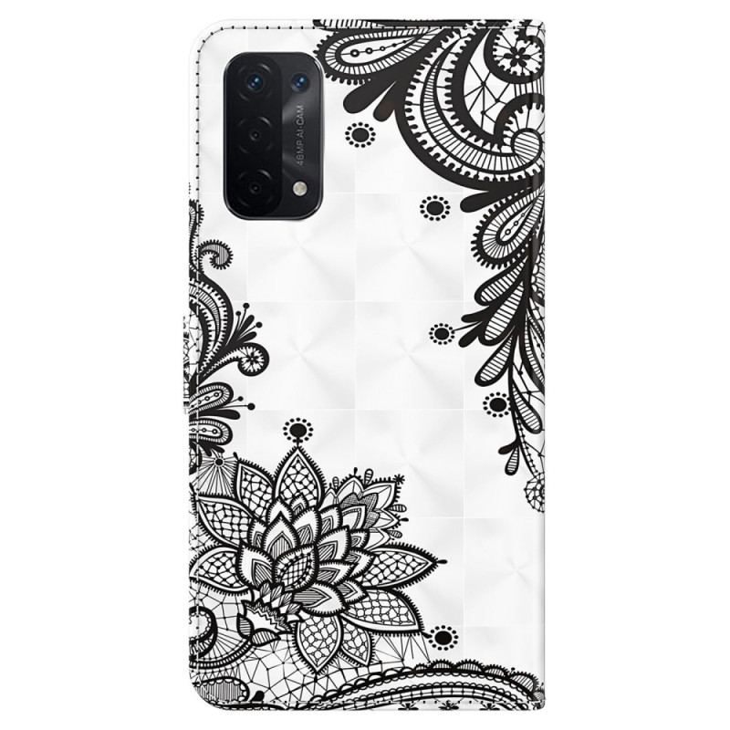 Flip Cover Oppo A54 5G / A74 5G Med Snor Strappy Blonder