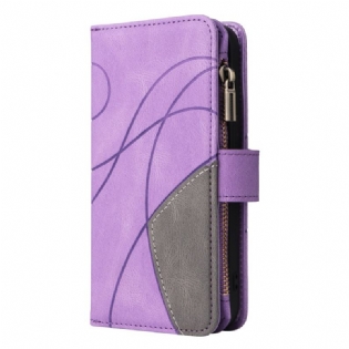 Flip Cover Oppo A54 5G / A74 5G Tofarvet Med Møntpung