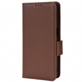 Læder Cover Oppo A54 5G / A74 5G Litchi Læder Dobbeltlås