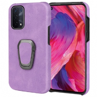 Mobilcover Oppo A54 5G / A74 5G Ring-holder I Lædereffekt