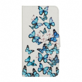 Cover Huawei Y5p Flip Cover Myriade Af Sommerfugle