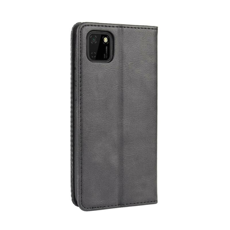 Cover Huawei Y5p Flip Cover Stiliseret Vintage Lædereffekt
