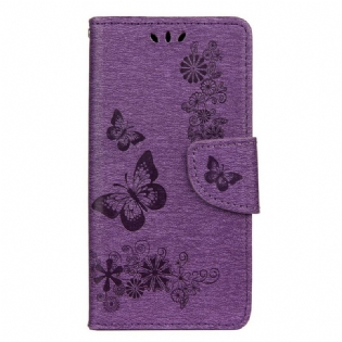 Flip Cover Huawei Y5p Kun Sommerfugle Med Snor