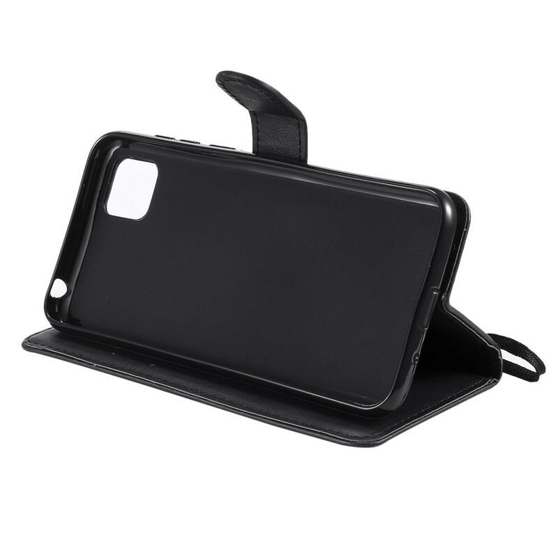 Flip Cover Huawei Y5p Med Snor Strappy Lædereffekt