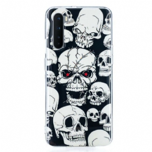 Cover OnePlus Nord Forsigtig Fluorescerende Kranier