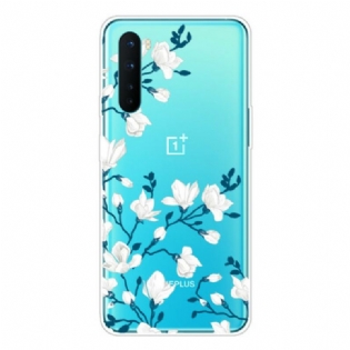 Mobilcover OnePlus Nord Hvide Blomster