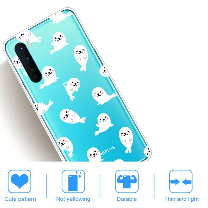 Mobilcover OnePlus Nord Sømløs Søløver Sjov