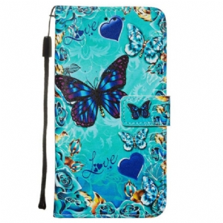 Flip Cover Samsung Galaxy S20 Gyldne Sommerfugle