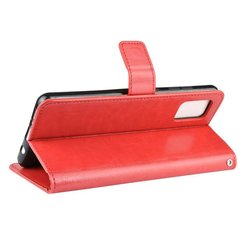Flip Cover Samsung Galaxy S20 Prangende Kunstlæder