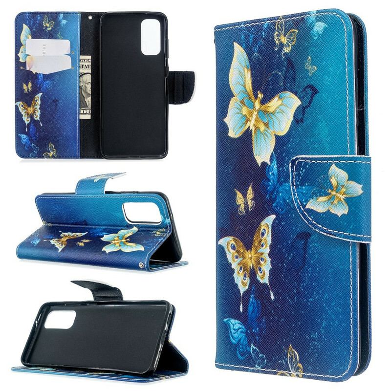 Flip Cover Samsung Galaxy S20 Sommerfugle Konger