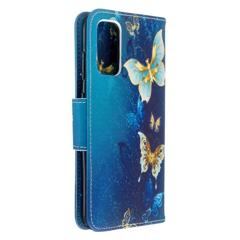 Flip Cover Samsung Galaxy S20 Sommerfugle Konger