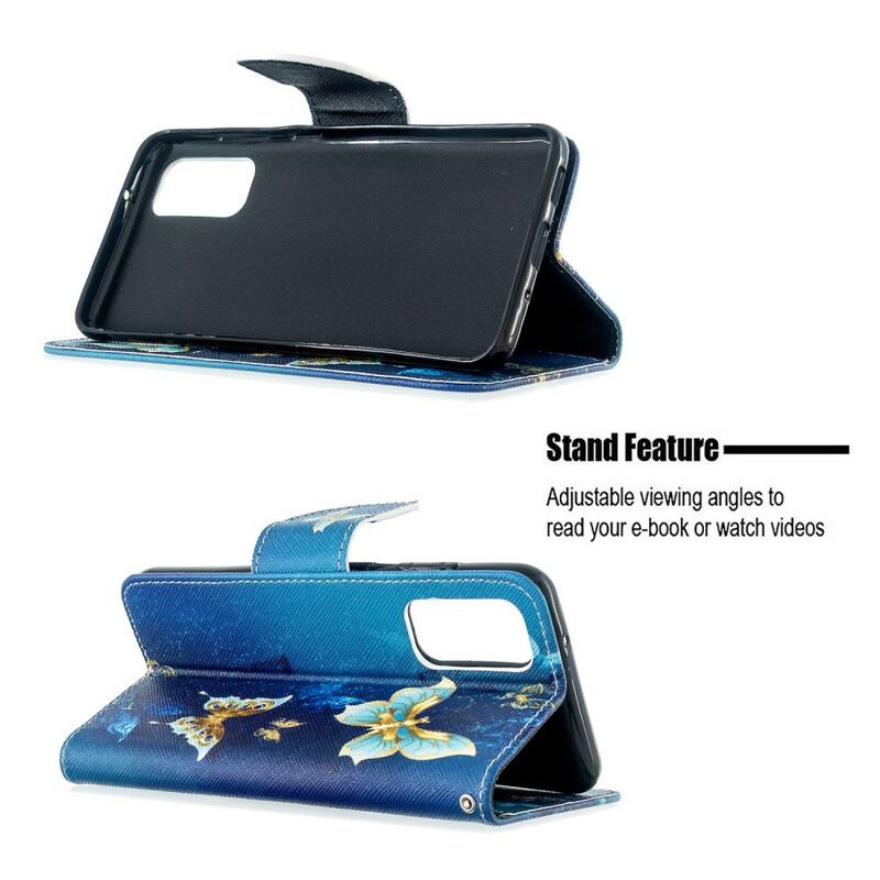 Flip Cover Samsung Galaxy S20 Sommerfugle Konger