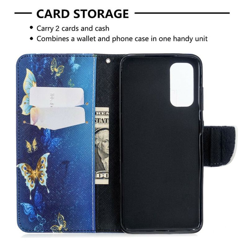 Flip Cover Samsung Galaxy S20 Sommerfugle Konger
