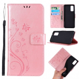 Læder Cover Samsung Galaxy S20 Fortryllede Sommerfugle