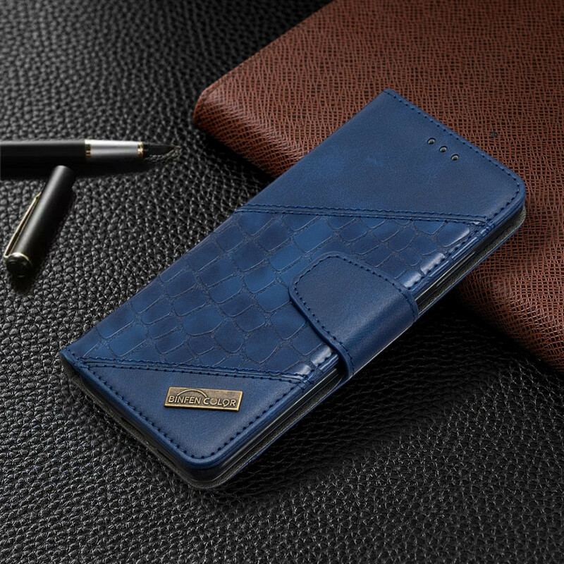 Læder Cover Samsung Galaxy S20 Klassisk Krokodilleskindseffekt