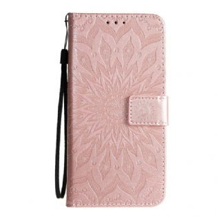 Læder Cover Samsung Galaxy S20 Solblomst