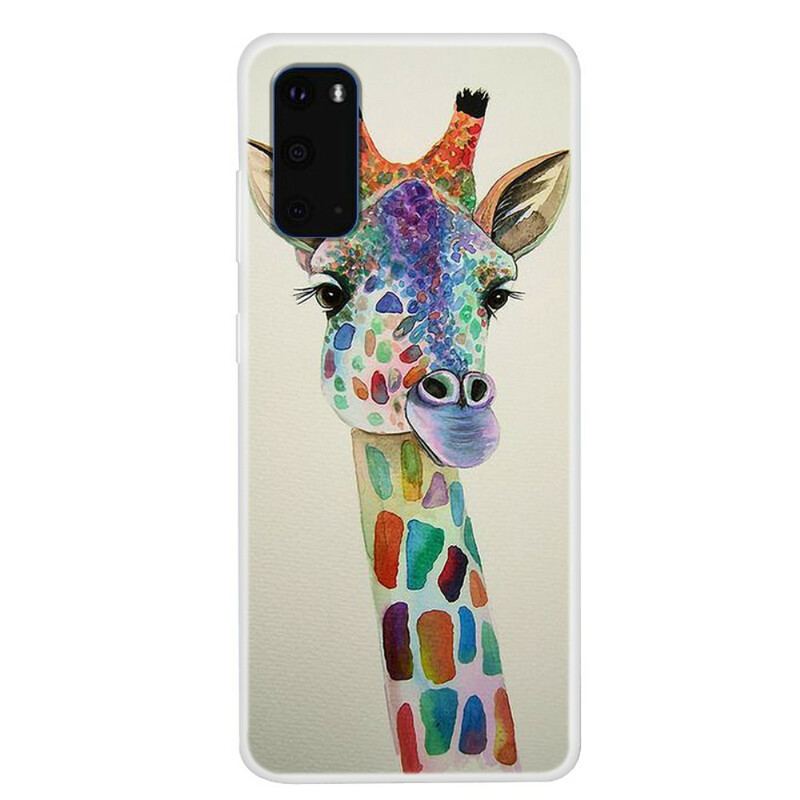 Mobilcover Samsung Galaxy S20 Farverig Giraf