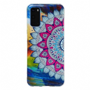 Mobilcover Samsung Galaxy S20 Fluorescerende Farverig Mandala