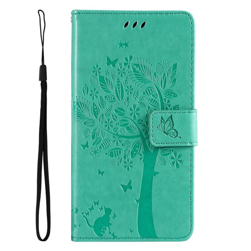 Flip Cover Xiaomi 14 Ultra Kat Og Træ
