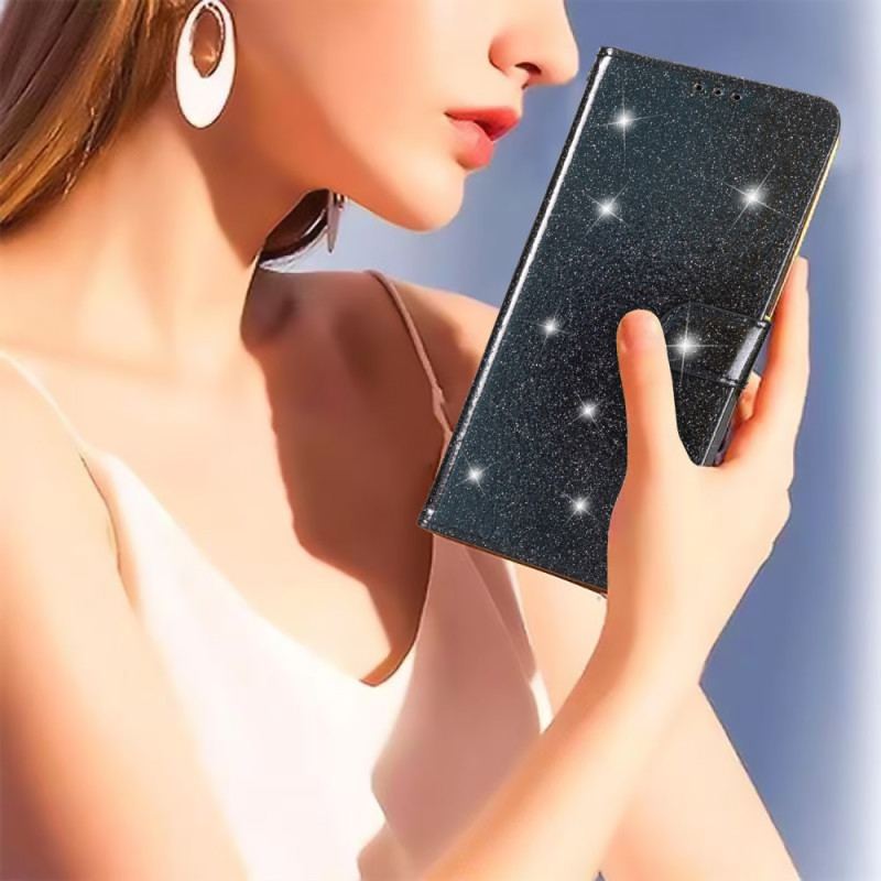 Flip Cover Til Google Pixel 8 Strappy Pailletter