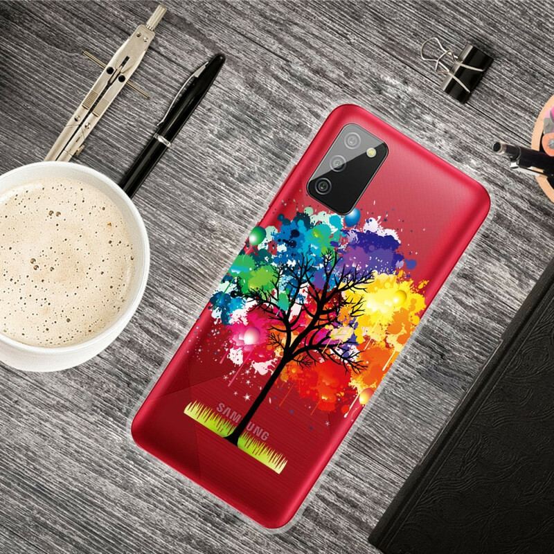 Cover Samsung Galaxy A02s Sømløst Akvareltræ